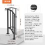 VEVOR Pasamanos para Escaleras 1-2 Escalones Barandillas de Acero al Carbono de Transición con Kit de Instalación Barandillas para Escalones de Hormigón, Porches, Terrazas, Arco Retro, Negro