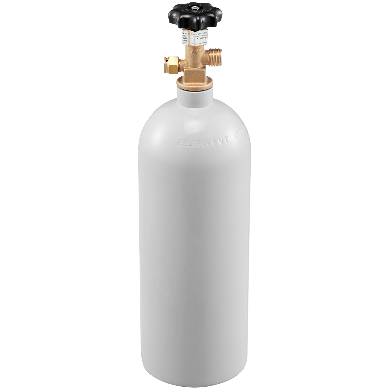 VEVOR Cilindro de Gas de Aluminio con Tanque de CO2 de 2,3 kg con Válvula CGA320 Presión 1800 psi Peso 4 kg para Llenado de Cerveza Máquina Dispensadora de Bebidas a Presión Máquina Carbonatadora