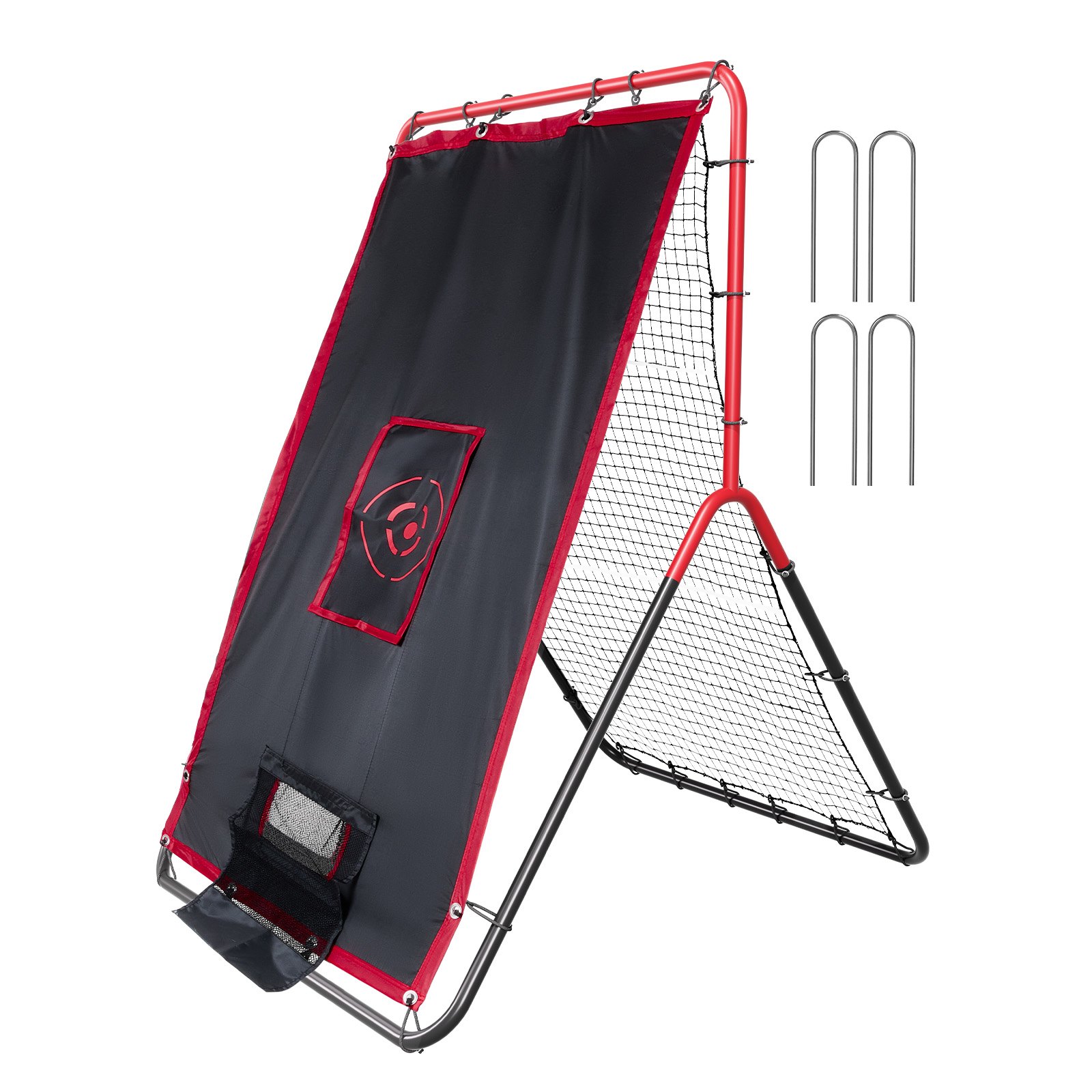 VEVOR Red de Rebote para Béisbol y Softbol ​​914 x 1372 mm Red de Lanzamiento 2 en 1 Entrenador de Rebote de Lanzador de Béisbol Red de Rebote para Práctica de Campo y Lanzamiento
