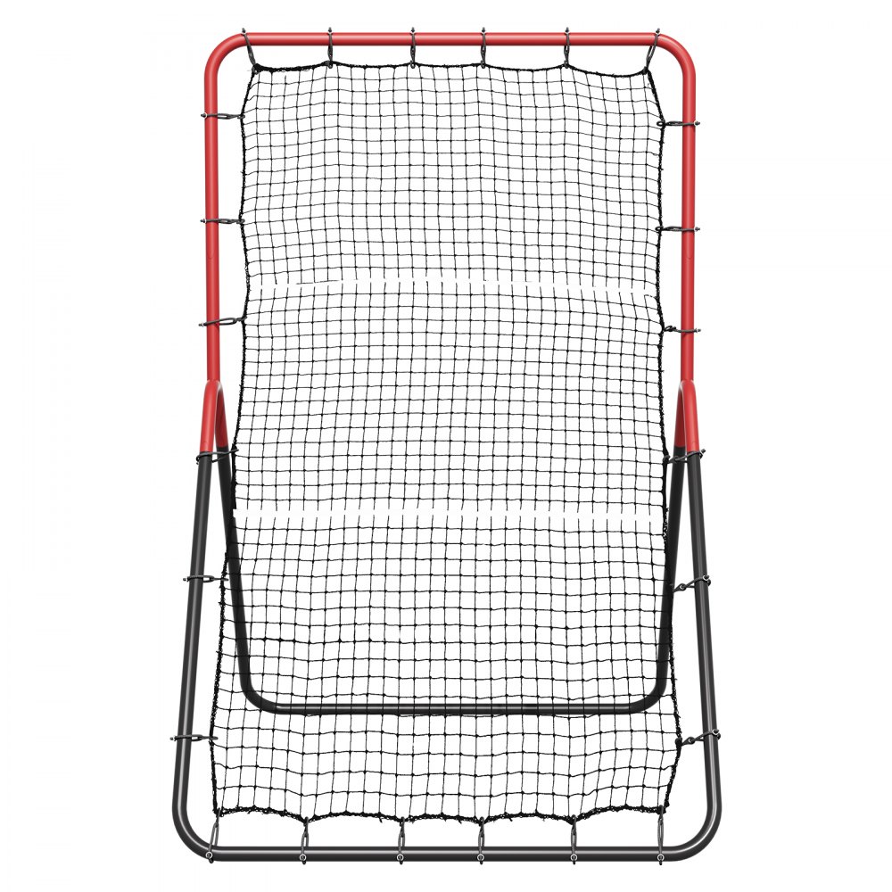 VEVOR Red de Rebote de Béisbol y Softbol 914x1372 mm Red de Lanzamiento de Béisbol de 3 vías Entrenador de Rebote de Lanzador de Béisbol Línea de PE de 30 Hilos para Práctica de Campo y Lanzamiento