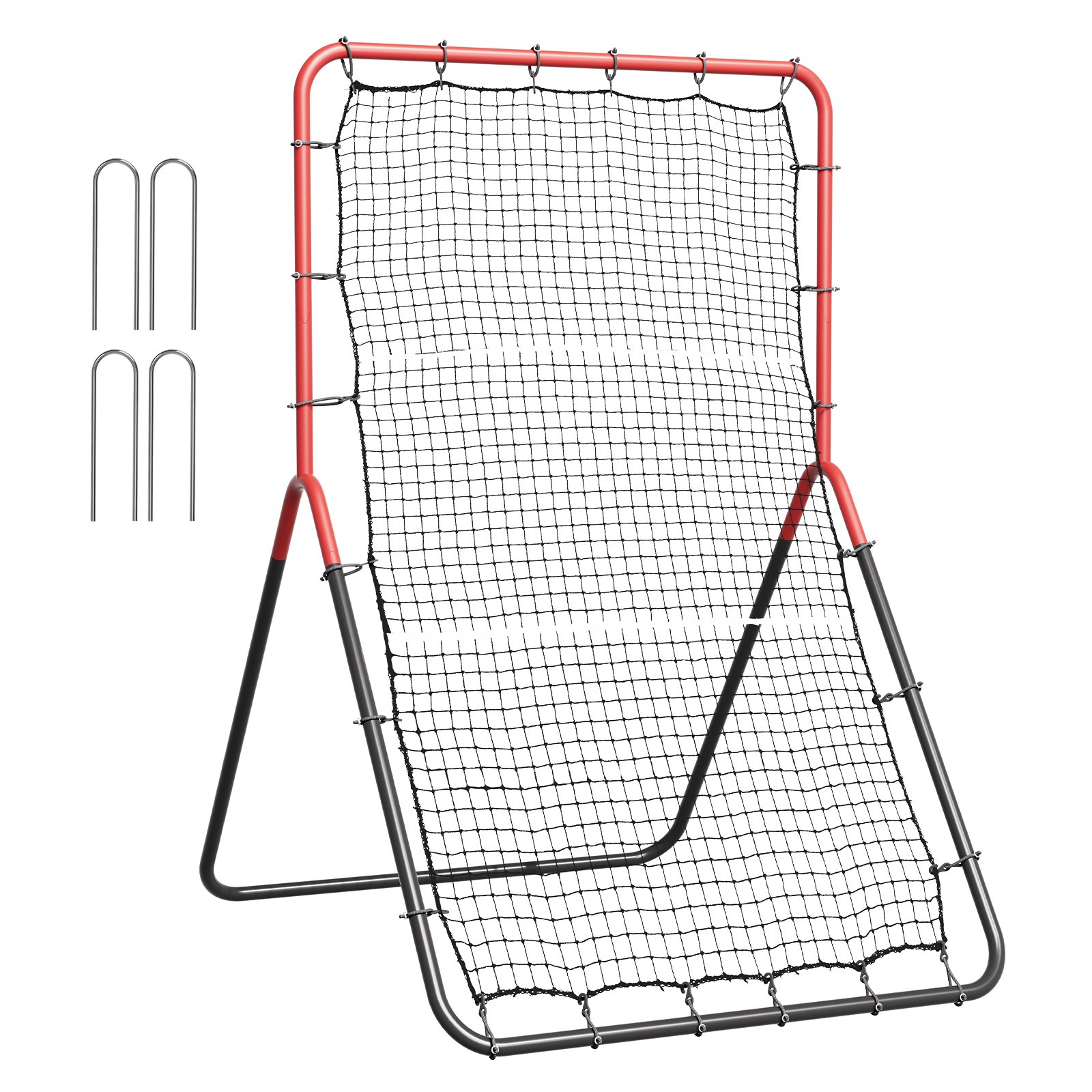 VEVOR Red de Rebote de Béisbol y Softbol 914x1372 mm Red de Lanzamiento de Béisbol de 3 vías Entrenador de Rebote de Lanzador de Béisbol Línea de PE de 30 Hilos para Práctica de Campo y Lanzamiento
