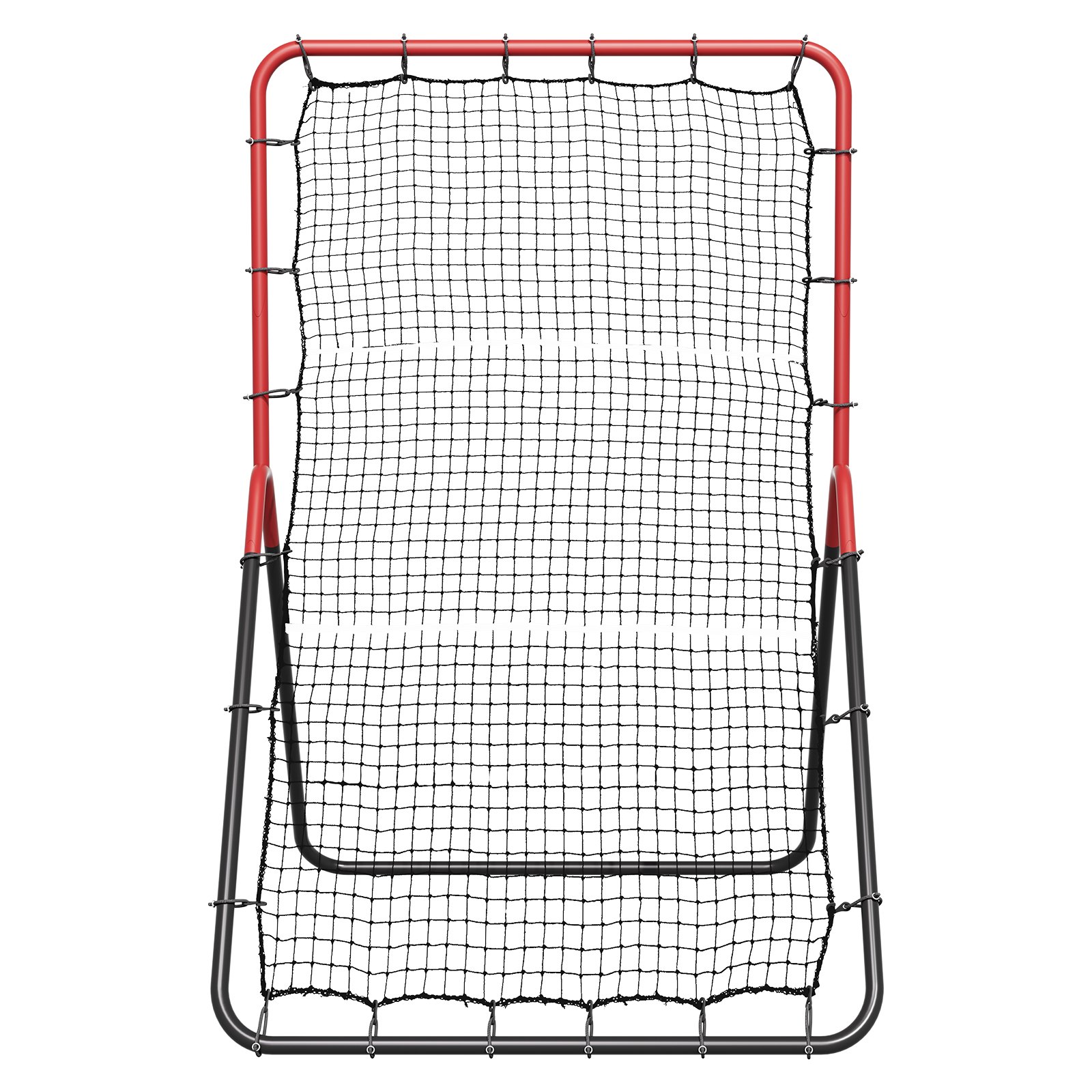 VEVOR Red de Rebote de Béisbol y Softbol 914x1372 mm Red de Lanzamiento de Béisbol de 3 vías Entrenador de Rebote de Lanzador de Béisbol Línea de PE de 30 Hilos para Práctica de Campo y Lanzamiento