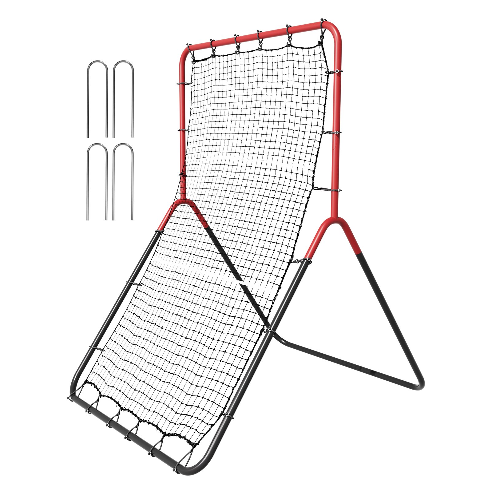 VEVOR Red de Rebote de Béisbol y Softbol 914x1372 mm Red de Lanzamiento de Béisbol de 3 vías Entrenador de Rebote de Lanzador de Béisbol Línea de PE de 30 Hilos para Práctica de Campo y Lanzamiento