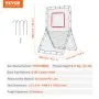 VEVOR Red de Rebote de Béisbol y Softbol 1066,8x1828,8 mm Red de Lanzamiento de Béisbol Entrenador de Rebote de Lanzador Línea de PE de 45 Hilos 5 Ángulos Ajustables para Práctica de Campo