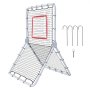 VEVOR Red de Rebote de Béisbol y Softbol 1066,8x1828,8 mm Red de Lanzamiento de Béisbol Entrenador de Rebote de Lanzador Línea de PE de 45 Hilos 5 Ángulos Ajustables para Práctica de Campo