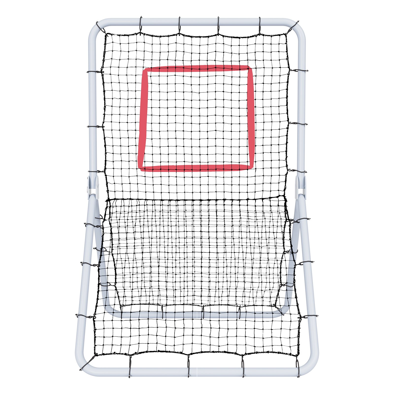 VEVOR Red de Rebote de Béisbol y Softbol 1066,8x1828,8 mm Red de Lanzamiento de Béisbol Entrenador de Rebote de Lanzador Línea de PE de 45 Hilos 5 Ángulos Ajustables para Práctica de Campo