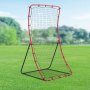 VEVOR Red de Rebote de Béisbol y Sóftbol, 1,2 x 1,7 m, 5 Ángulos Ajustables, Estructura de Acero y Red de PE, con Estacas para Suelo, para Entrenamiento de Lanzamiento y Defensa, Práctica de Retorno