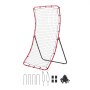 VEVOR Red de Rebote de Béisbol y Sóftbol, 1,2 x 1,7 m, 5 Ángulos Ajustables, Estructura de Acero y Red de PE, con Estacas para Suelo, para Entrenamiento de Lanzamiento y Defensa, Práctica de Retorno