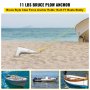 VEVOR Ancla para Barco Acero Galvanizado Ancla Bruce para Embarcaciones Pequeñas Ancla Galvanizada Alta Resistencia y Ajuste Rápido para Fondos Marinos Arena, Barro, Rocas, Corales (11 lbs / 5 kg)