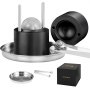 VEVOR Prensa para Bolas de Hielo 2,4" Kit de Prensa para Bolas de Hielo de Aleación de Avión para Esferas de Hielo de 60mm, Prensa para Hielo con Pinza y Bandeja de Goteo, para Whisky, Cocktail, Negro