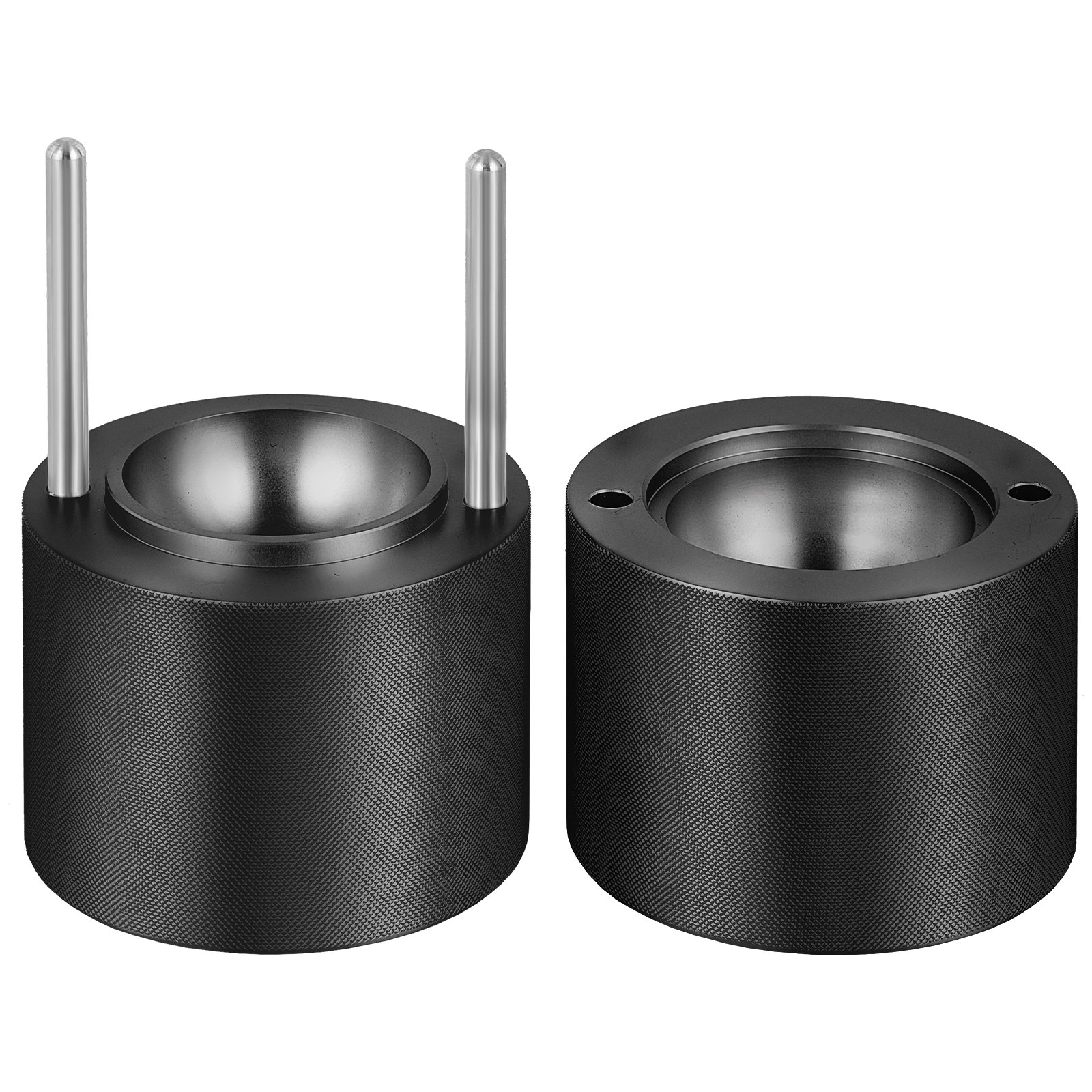 VEVOR Prensa para Bolas de Hielo 2,4" Kit de Prensa para Bolas de Hielo de Aleación de Avión para Esferas de Hielo de 60mm, Prensa para Hielo con Pinza y Bandeja de Goteo, para Whisky, Cocktail, Negro