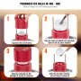VEVOR Prensa para Bolas de Hielo 2,4" Kit de Prensa para Bolas de Hielo de Aleación de Avión para Esferas de Hielo de 60mm, Prensa para Hielo con Pinza y Bandeja de Goteo, para Whisky, Cocktail, Rojo