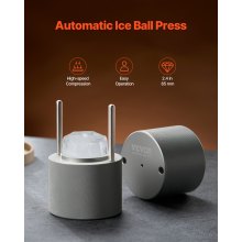 VEVOR Kit de Prensa para Bolas de Hielo 65 mm Forma de Diamante para Cócteles