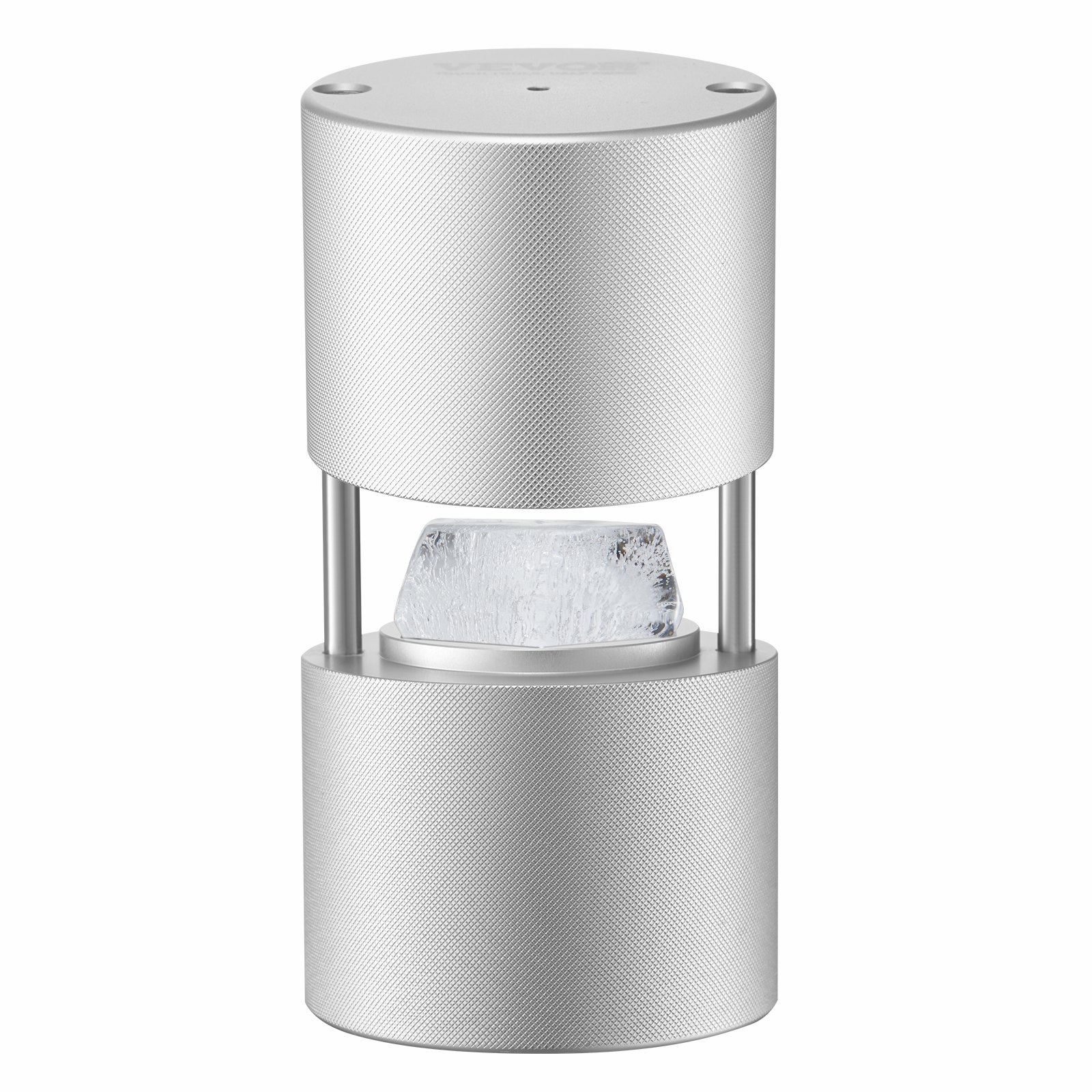 VEVOR Ice Press Ice Ball Maker Set 65 mm Ice Ball Ice Block Mold made of Aviation Aluminum with Tongs & Drip Tray, Diamond Ice Ball Maker for Whiskey Cocktail Bourbon Scotch at Parties & on Vacation