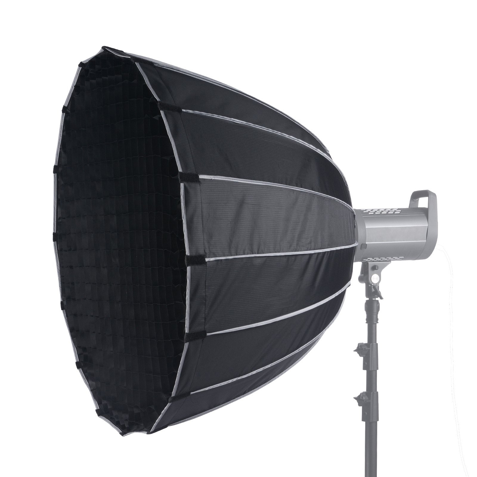 VEVOR Softbox Parabólico de 880 x 880 x 780 mm, Liberación Rápida y Plegado Ligero y Portátil, Montura Bowens Universal, 4 Efectos de Iluminación apto para Fotografía Profesional, Filmación Diaria