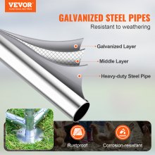 VEVOR Gallinero Grande de Metal, 3 x 3,93 x 1,99 m, Gallinero para Patio con Cubierta, Gallinero con Techo de Aguja con Cerradura de Seguridad para Exteriores y Patio Trasero, Granja, Jaula para Patos