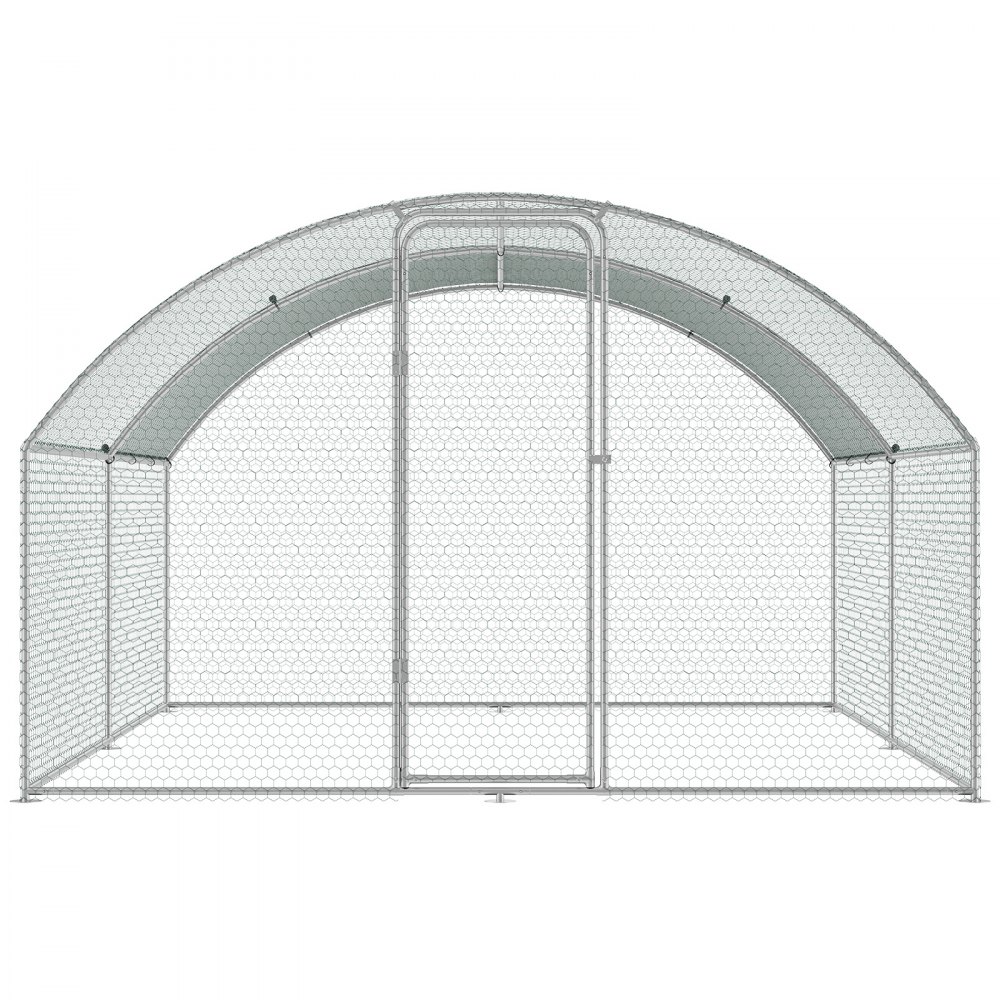 VEVOR Gallinero Grande de Metal, Gallinero para Patio con Cubierta Impermeable, Gallinero con Techo con Cerradura de Seguridad para Exteriores y Patio Trasero, Jaula para Patos, 3 x 3,93 x 1,99 m