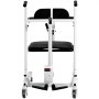 VEVOR Silla de Ruedas Elevadora de Pacientes Asiento Dividido de 180° Silla Eléctrica de Traslado de Pacientes Carga de 100 kg con Ruedas Giratorias Bloqueables para Ancianos Discapacitados