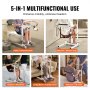 VEVOR Silla de Ruedas Elevadora de Pacientes Silla de Ruedas Eléctrica Plegable de Altura Ajustable con Ruedas y 2 Cojines de Asiento, Carga de 100 kg, para Personas Mayores discapacitadas