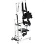 VEVOR Silla de Ruedas Elevadora de Pacientes con Correa y Altura Ajustable Silla Eléctrica de Traslado de Pacientes Asiento Dividido de 180° Carga de 100 kg para Ancianos Discapacitados