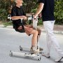 VEVOR Silla de Ruedas Elevadora de Pacientes con Altura y Ancho Ajustables Silla Eléctrica Plegable para Traslado de Pacientes Capacidad de Carga 100 kg para Ancianos Discapacitados, Hogar, Coche