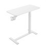 VEVOR Escritorio Elevable de Pie Móvil 800 x 400 mm Mesa Auxiliar Blanco, Estación de Trabajo para Hogar Oficina Sofá Cama, Altura Ajustable, Ruedas Escondidas, con Portavasos, Mesita para Laptop