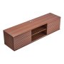 VEVOR TV Cabinet, Wall Mounted, TV Cabinet with Adjustable Shelf & Sliding Doors, TV Shelf with Storage for DVD Player and Game Console, Wall Cabinet, 52 kg Load Capacity, White, 152 cm Length