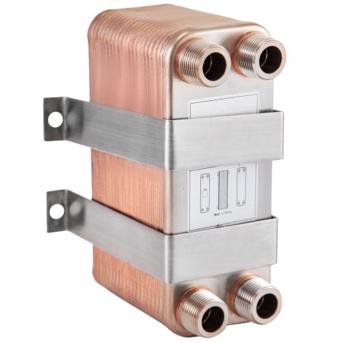 Intercambiador de Calor de 40 Placas Soldadas para Calefacción 3/4 "MNPT