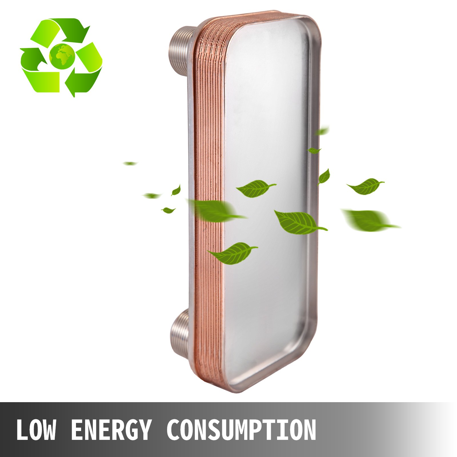 Intercambiador De Calor De 10 Placas Soldadas Para Calefacción 1.25 " Mnpt