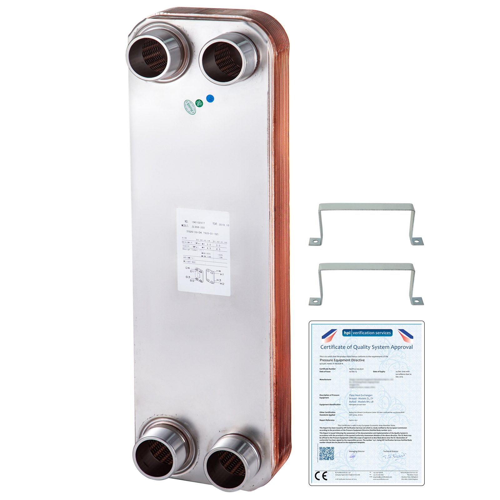 Intercambiador De Calor De 20 Placas Soldadas Intercambiador Para Calefacción