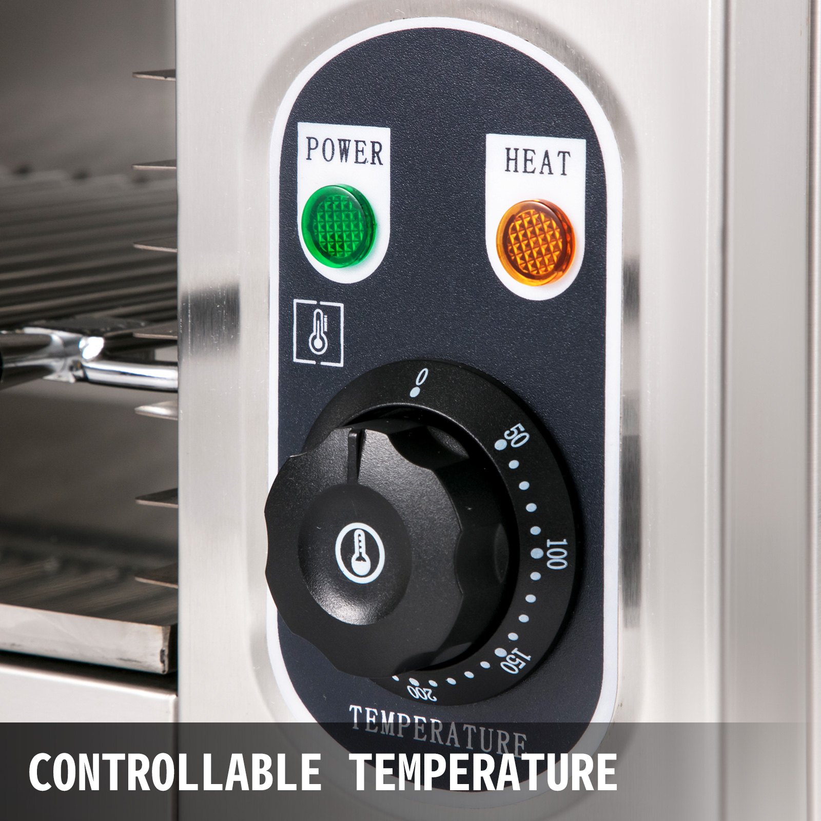 VEVOR Salamandra eléctrica elevable 4000W Cocina industrial Pollo de barbacoa 50-300 ° C