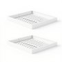 VEVOR Cajón Extraíble para Armario de Cocina 2 PCs Cajón Telescópico Blanco, Ancho Expandible de 31-48 cm, Profundidad de 52 cm, Carga 9 kg por Nivel, Con Tiras Adhesivas Nano, Para Despensa de Cocina