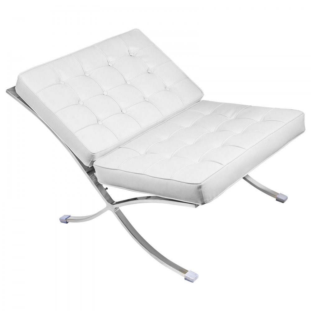 Silla Con Taburete Sillon De Cuero De La Pu Butaca Barcelona Lujosa