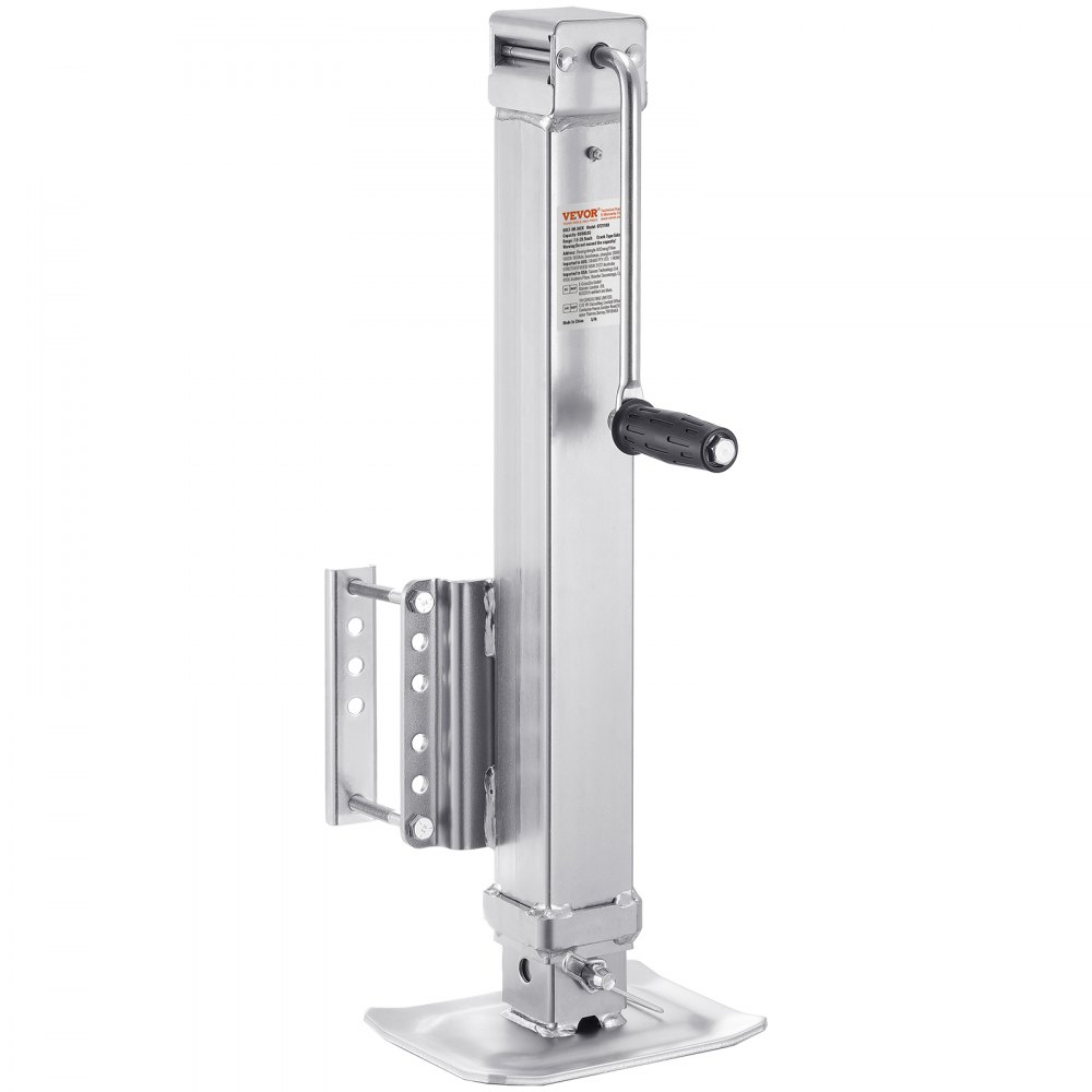 VEVOR Gato para Remolque, Capacidad de Carga Estática de 3628 kg Gato para Remolque con Pernos Soporte de Elevación de 724 mm con Manija para Remolque de RV, Remolque para Yates, Remolque Utilitario
