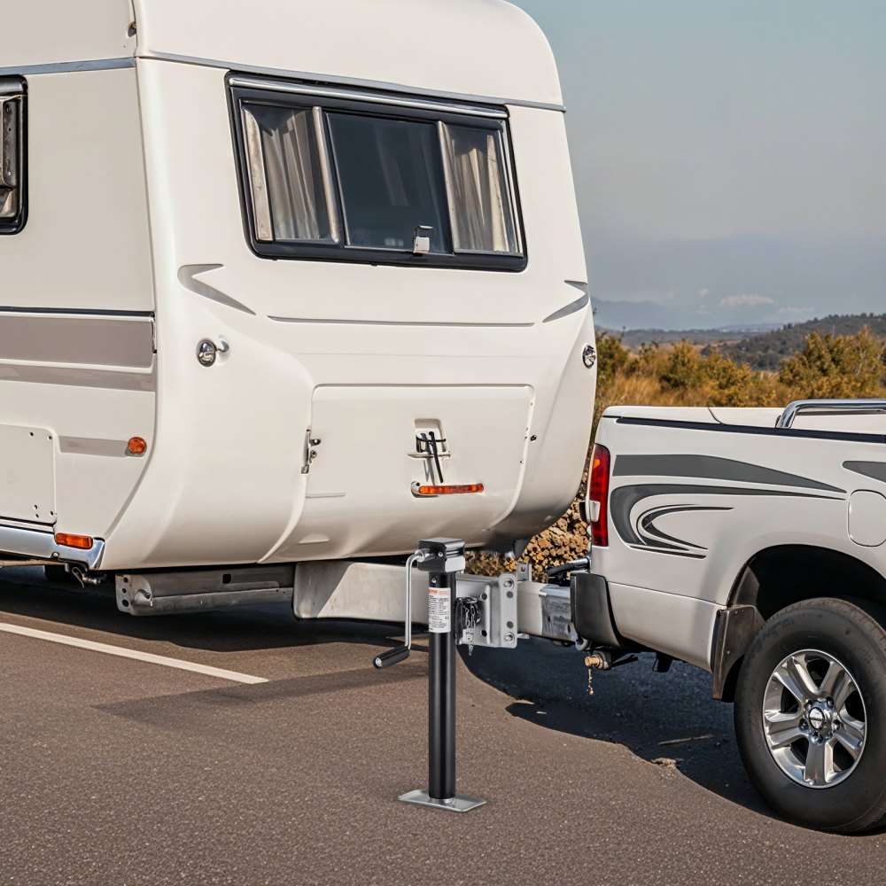 VEVOR Gato para Remolque, Capacidad de Carga Dinámica de 2267 kg, Gato para Remolque con Pernos Soporte de Elevación de 365 mm con Manija para Remolque de RV, Remolque para Yates, Remolque Utilitario
