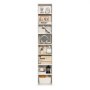VEVOR Estantería Estrecha de 8 Niveles de 33 x 30 x 180 cm, Estantería Abierta de Madera con Estantes de Altura Ajustable, Estantería de Piso de Exhibición Alta para Biblioteca, Oficina, Blanco