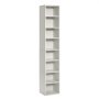 VEVOR Estantería Estrecha de 8 Niveles de 33 x 30 x 180 cm, Estantería Abierta de Madera con Estantes de Altura Ajustable, Estantería de Piso de Exhibición Alta para Biblioteca, Oficina, Blanco