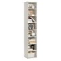 VEVOR Estantería Estrecha de 8 Niveles de 33 x 30 x 180 cm, Estantería Abierta de Madera con Estantes de Altura Ajustable, Estantería de Piso de Exhibición Alta para Biblioteca, Oficina, Blanco
