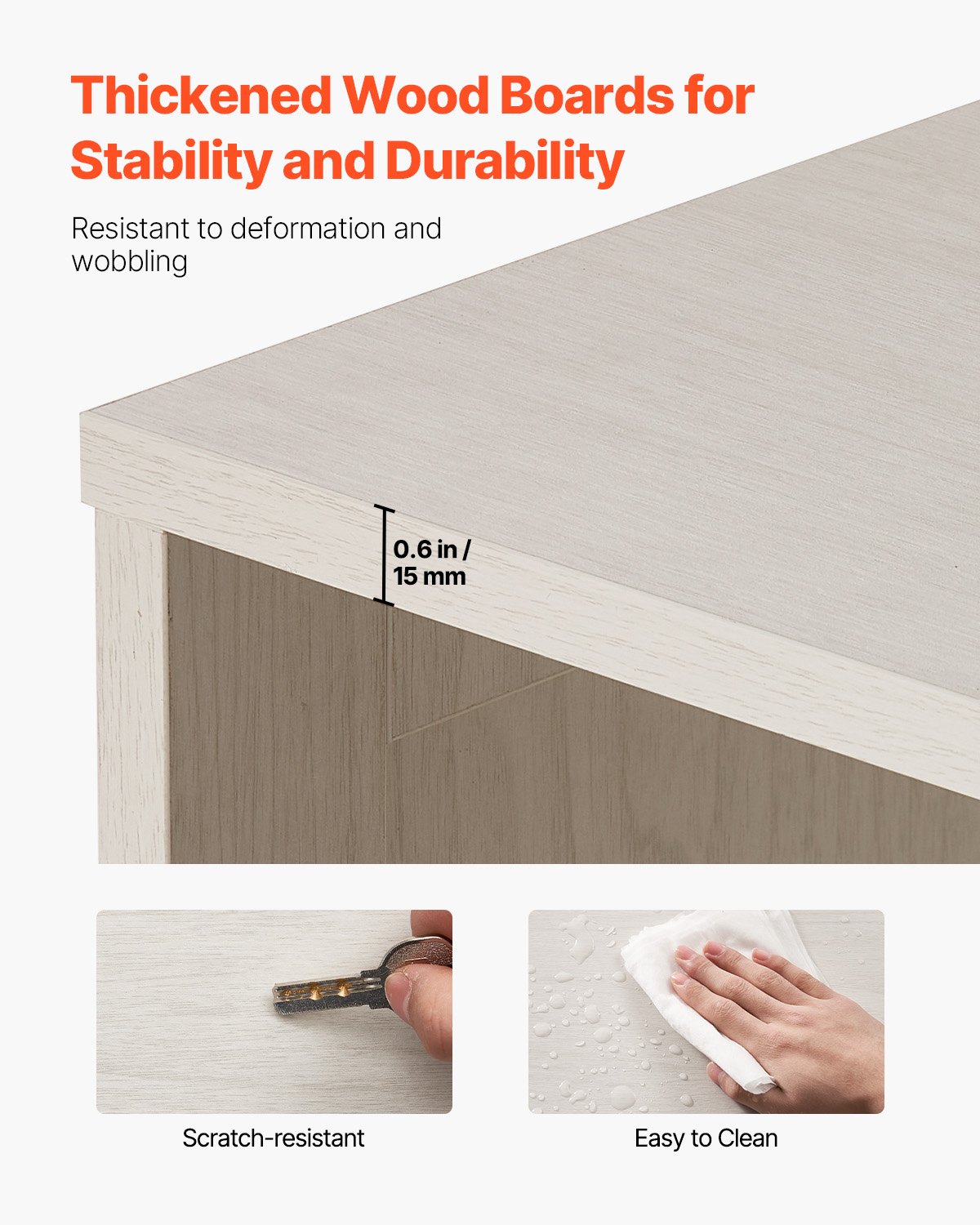 VEVOR Estantería Ancha de 5 Niveles de 79,2 x 29,7 x 173,5 cm, Estantería Abierta de Madera con Estantes de Altura Ajustable, Estantería de Piso de Exhibición Alta para Biblioteca, Oficina, Blanco