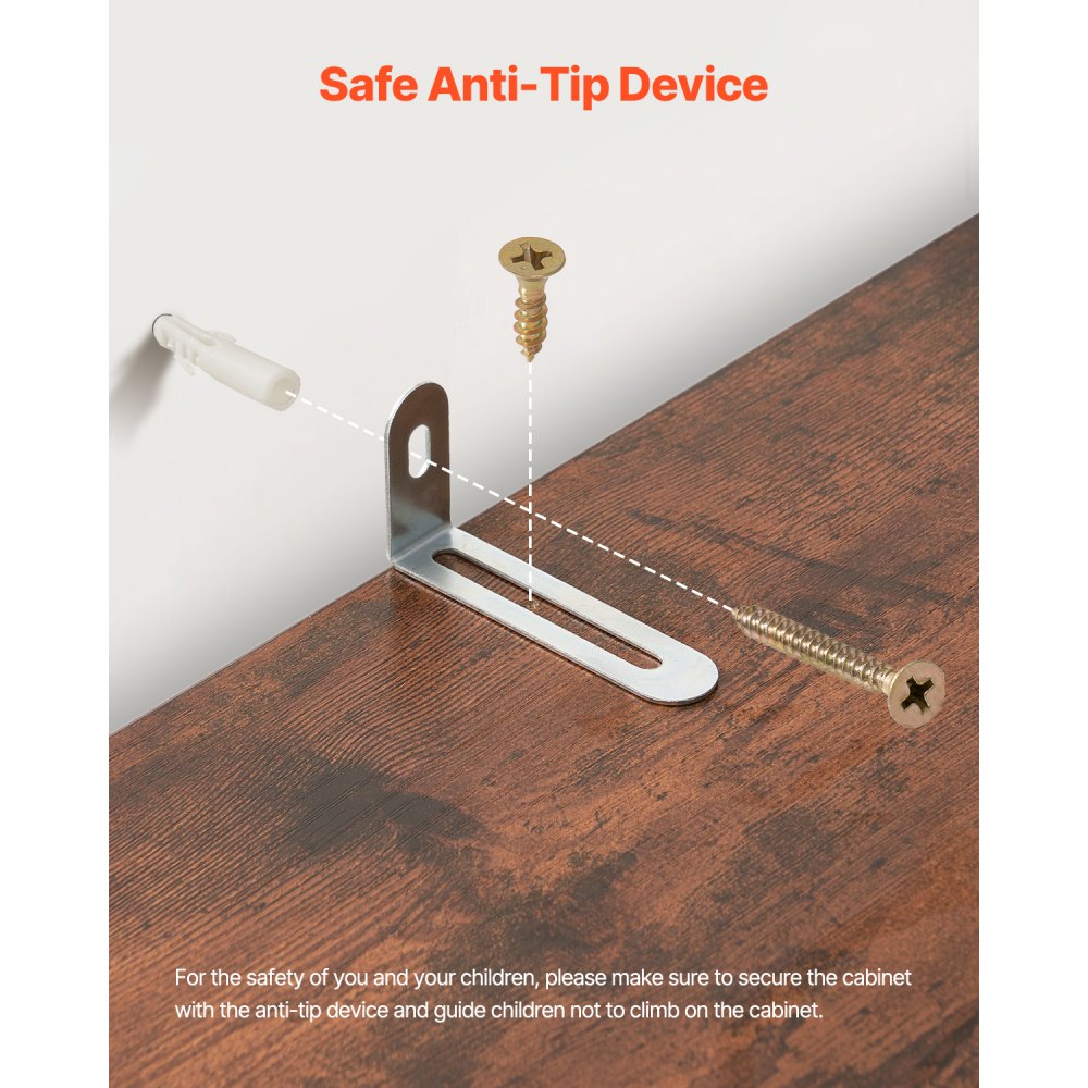 VEVOR narrow bookcase with 5 rectangular compartments & height-adjustable shelf, 1345 mm high freestanding storage shelf made of E1 chipboard, display shelf for living room bedroom brown