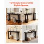 VEVOR Mesa Consola Moderna, Mesa Auxiliar Rectangular para Colocar Detrás del Sofá, 118 x 30,5 x 81 cm, Fabricada en Panel Multicapa, para Recibidor, Dormitorio, Sala de Estar, Negro, Carga 50 kg