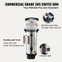 VEVOR Urna de Café Comercial de Acero Inoxidable para 110 Tazas urna para cafetera 1500W 220V Cafetera Eléctrica Urna Para Preparación Rápida Urna de Agua Caliente con Cable de Corriente Desmontable
