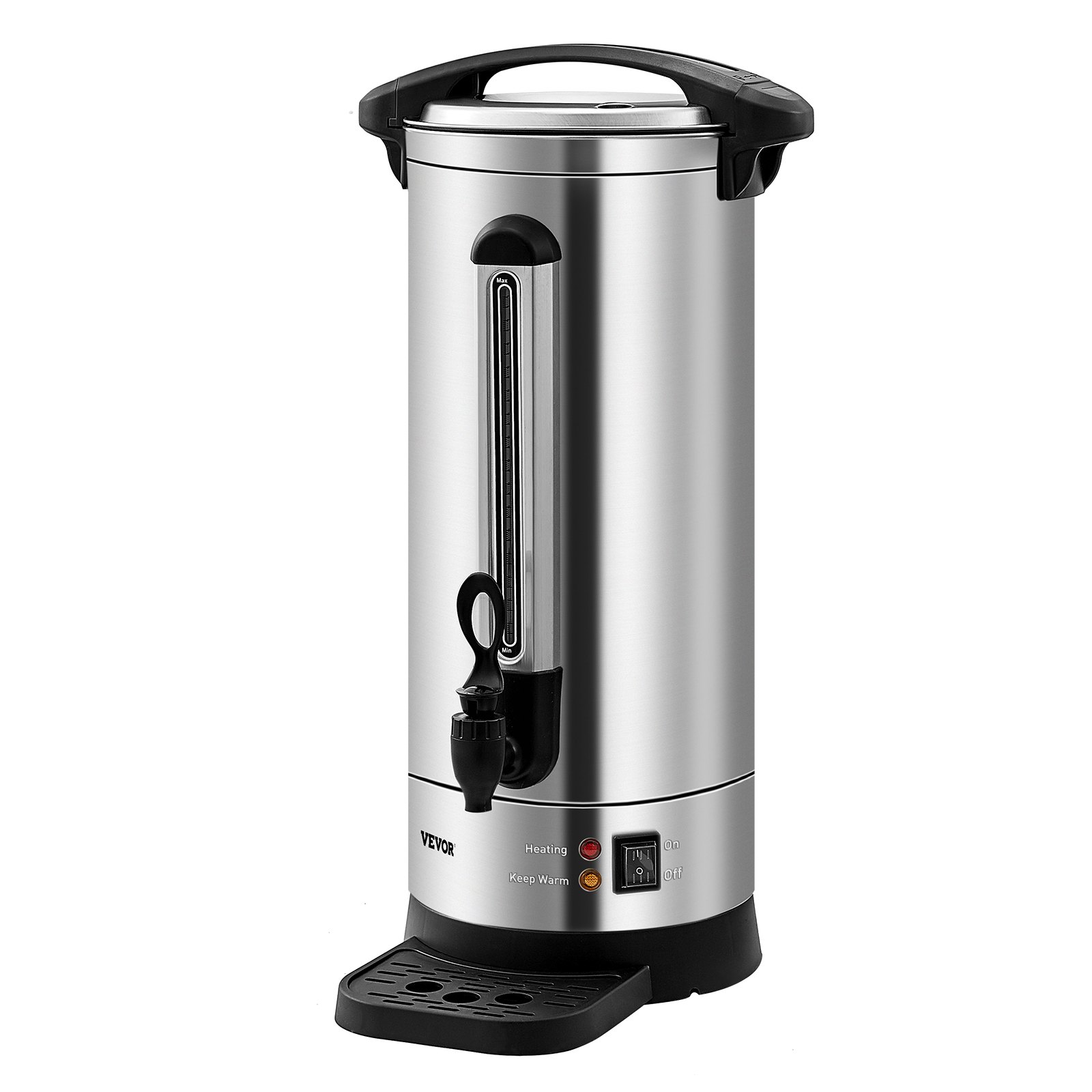 VEVOR Urna de Café Comercial de Acero Inoxidable para 110 Tazas urna para cafetera 1500W 220V Cafetera Eléctrica Urna Para Preparación Rápida Urna de Agua Caliente con Cable de Corriente Desmontable