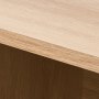VEVOR Coffee Bar Cabinet, Mid Century Fluted Coffee Bar Table with 2-Tier Storage, Buffet Stand Cabinet with 2 Barn Door, Sideboard Buffet Station for Living Room, Entryway, 80 x 37.5 x 80 cm, Oak