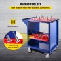 Carro de herramientas VEVOR con material ABS para una amortiguación superior y un almacenamiento de herramientas resistente.