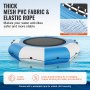 VEVOR Trampolín Inflable de Agua Trampolín Hinchable de Agua 310 x 60 cm Plataforma de Natación Portátil con Escalera y Bomba de Aire Eléctrica Rebotador Flotante para Niños, Piscina, Azul y Blanco