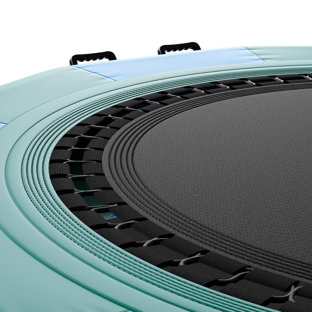 VEVOR Trampolín Inflable de Agua Trampolín Hinchable de Agua 367 x 60 cm Plataforma de Natación Portátil con Escalera y Bomba de Aire Eléctrica Rebotador Flotante para Niños, Piscina, Azul y Verde