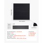 VEVOR Paneles de Pared de Listones 1230 x 1235 x 20 mm, Panel de Listones de Garaje de PVC Diseño Modular con Estructura de Acoplamiento y Corte de Bricolaje para Almacenamiento y Exhibición, Negro