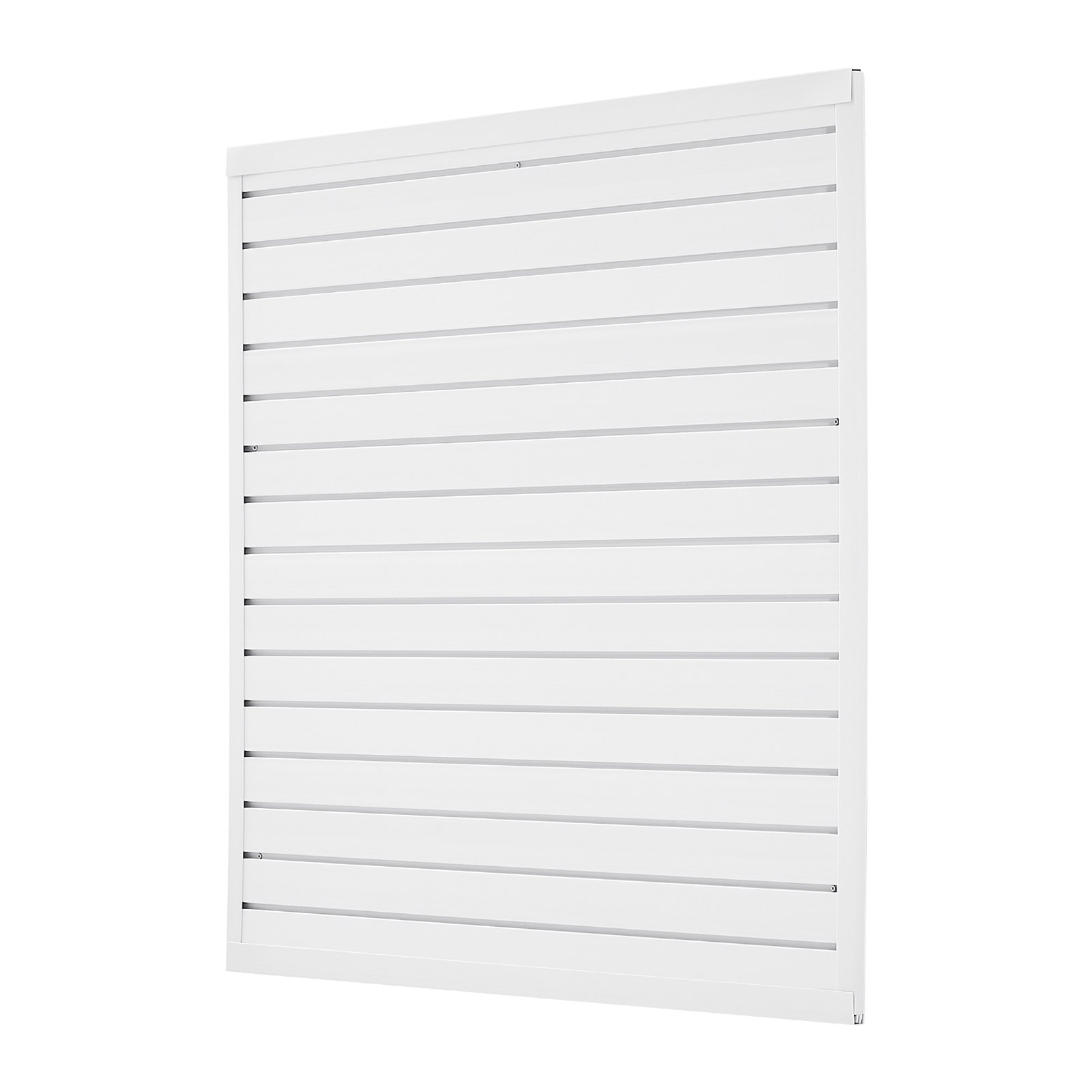 VEVOR Paneles de Pared de Listones 1230 x 1235 x 20 mm, Panel de Listones de Garaje de PVC Diseño Modular con Estructura de Acoplamiento y Corte de Bricolaje para Almacenamiento y Exhibición, Blanco