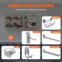 VEVOR Panel de Listones de Pared para Garaje 1220x310mm Panel de Almacenamiento de Herramientas 2 PCS Capacidad de 34kg para Taller, Tienda Minorista, Organización de Almacenamiento de Manualidades